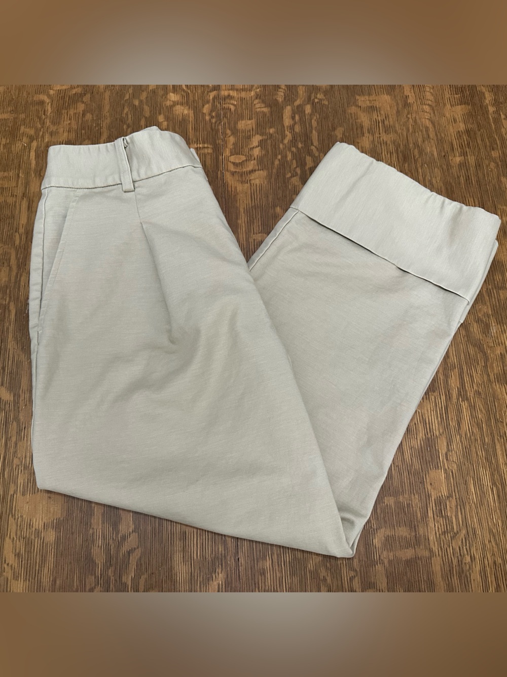 Lauren Ralph Lauren Double-Faced Stretch Cotton Ankle Wide Leg Pants Size 6 - Picture 8 of 12